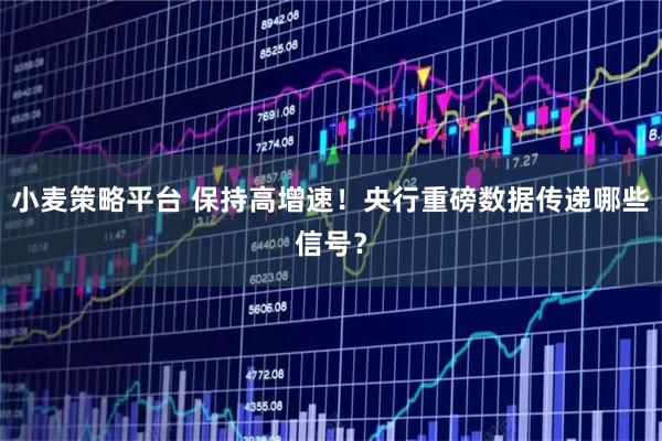 小麦策略平台 保持高增速！央行重磅数据传递哪些信号？